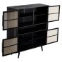 Highboard Nordic Mindi Rattan 130x45 cm Metallrahmen