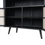 Highboard Nordic Mindi Rattan 130x45 cm Metallrahmen