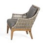 Lounge Sessel Outdoor mit Kissen wetterfest Polyrattan Keilani