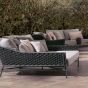 Gartenliege Daybed Outdoor grau Aluminium Everly wetterfest