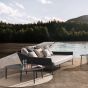 Gartenliege Daybed Outdoor grau Aluminium Everly wetterfest