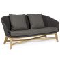 Outdoor Lounge Gartensofa wetterfest Geflecht anthrazit Coachella