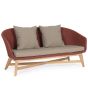 Outdoor Lounge Gartensofa wetterfest Geflecht scarlett rot Coachella