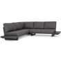 Outdoor Sofa wetterfest Aluminium Infinity Ecklounge anthrazit 253x259 cm