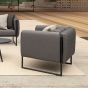 Outdoor Sessel Lounge wetterfest Aluminium anthrazit Pixel