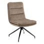 Polsterstuhl drehbar Stahlgestell 2er Set Cole Taupe