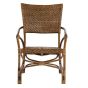 Rattansessel Jester mit Armlehnen natural black wash Set