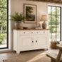 Sideboard Ariege Eiche massiv Ivory im Landhausstil 2-türig