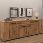 Sideboard Eiche massiv Liverpool 4 türig und Schublade