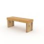 Sitzbank Wildeiche natur 120cm Leder Amber