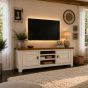 Ariege TV-Tisch Eiche massiv Ivory