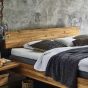 Wildeiche Bett 200x200 cm schwebende Optik Easy Sleep