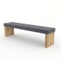 Wildeiche Sitzbank Leder Vintage Dublin
