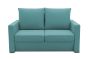 Garten Sofa Set 2 Sitzer wetterfest inkl. 2 Hocker Clou türkis Allegra