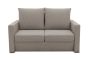 Garten Sofa Set 2 Sitzer wetterfest inkl. 2 Hocker Clou Taupe braun Cara