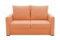 Garten Sofa Set 2 Sitzer wetterfest inkl. 2 Hocker Clou terra orange Allegra