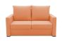 Garten Sofa Set 2 Sitzer wetterfest inkl. 2 Hocker Clou terra orange Allegra