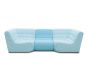 Gartensofa 3 Sitzer wetterfest Solido Outdoor Sofa türkis weiß