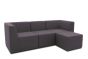 Outdoor Garten Ecksofa wetterfest 3 Sitzer Kubo Bezug: Beach anthrazit