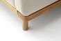 Polsterbett Milan beige Holzrahmen Eiche Detail