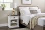 Nachttisch weiß Shabby chic eine Schublade Halifax Accent B790TWD