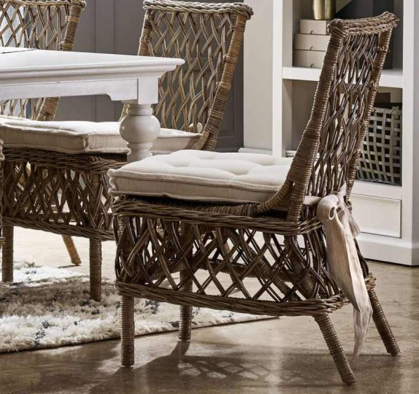 Rattanstuhl Aristocrate 2er Set mit Kissen CR54 