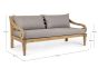 Gartensofa Holz Karuba Teak 2-Sitzer mit Polster - Bizotto