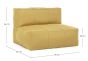 Loungesessel Outdoor wetterfest Sparrow Bezug Olefin Citron Modul