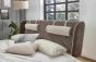 Bett Wildeiche bianco 180x200 cm geschwungenes Polster Kopfteil Cord