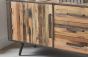 Sideboard Nordic mit 3 Schubladen 200x45 cm recyceltes Bootsholz Metallrahmen