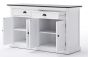 Landhaus Sideboard weiß schwarz Halifax Contrast B127CT