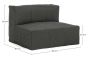 Loungesessel Outdoor wetterfest Sparrow Bezug Olefin Anthrazit Modul