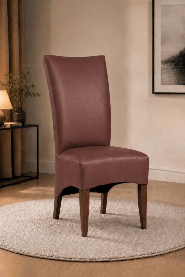 Lederstuhl King gepolstert Cognac Gestell Eiche Bassano