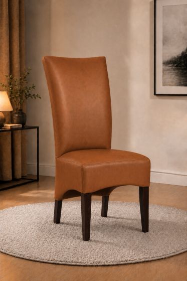 Lederstuhl King gepolstert Savannah Gestell Eiche Carbon