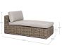 Gartenlounge Polyrattan braun Chaiselongue Modul Coraline mit Polster