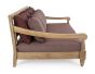 Gartensofa Outdoor Teak Bali 2-Sitzer wetterfest Polster wine Seite