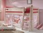 Kinder Hochbett Kiefer massiv Beispiel Behang Prinzessin