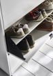 Walk in Schuhschrank Kiefer weiss lackiert massiv drei Klappen