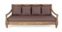 Gartensofa Outdoor Teak Bali 2-Sitzer wetterfest Polster wine Front