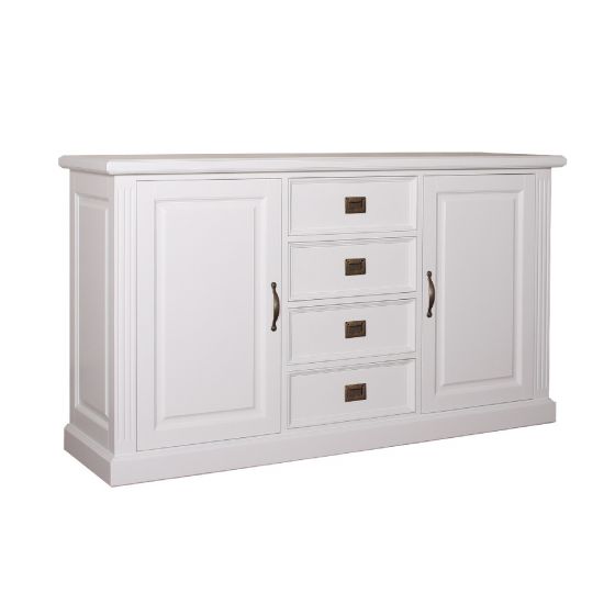 Sideboard Landhausstil weiß Chic 2 Türen 4 Schubladen viele Farben