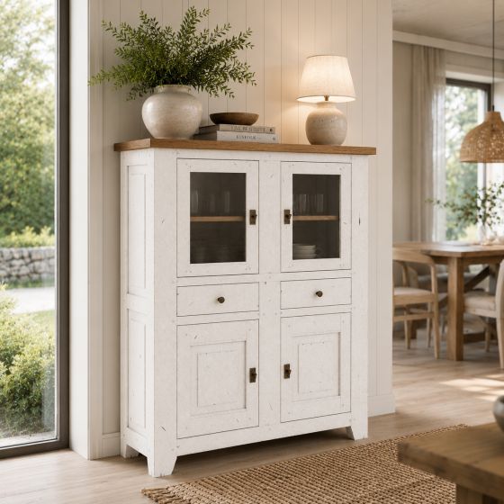 Vertiko Ariege französischer Landhausstil Eiche massiv Ivory