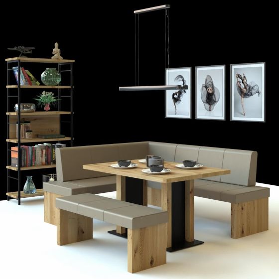 Leder Eckbankgruppe Vintage Dublin komplett