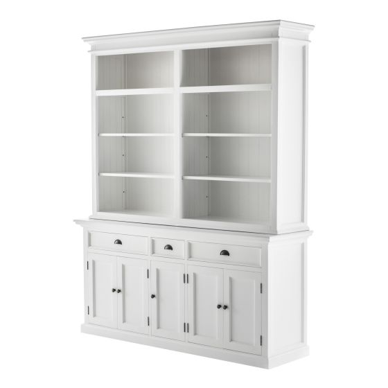 Bücherschrank Halifax Landhausstil weiss 180 cm breit