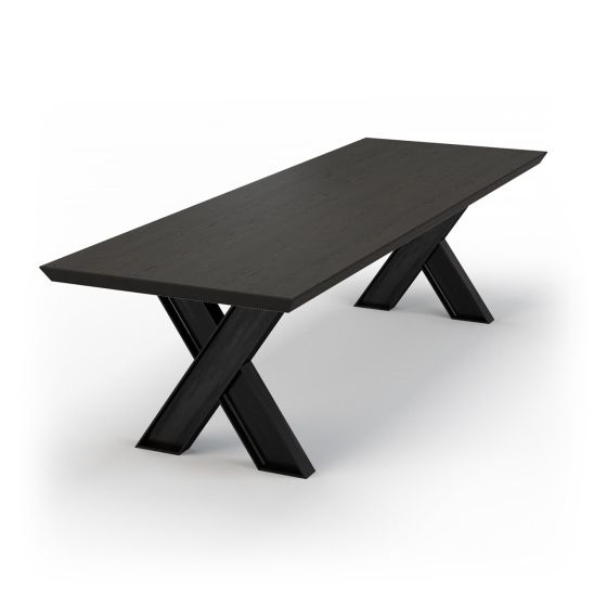 Bodahl Esstisch Eiche massiv Lancaster 260x110cm schweizer Kante 6cm moccablack