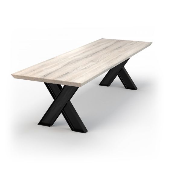 Bodahl Esstisch Eiche massiv Lancaster 220x110cm schweizer Kante 6cm whitewash