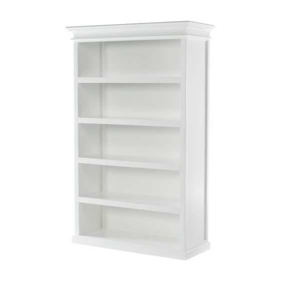 Weißes Bücherregal Landhausstil  4 Fächer B125cm Halifax