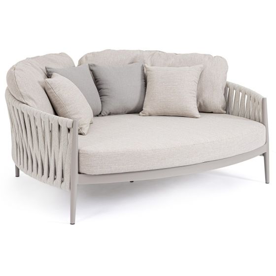 Daybed wetterfest beige Jacinta Aluminium moon