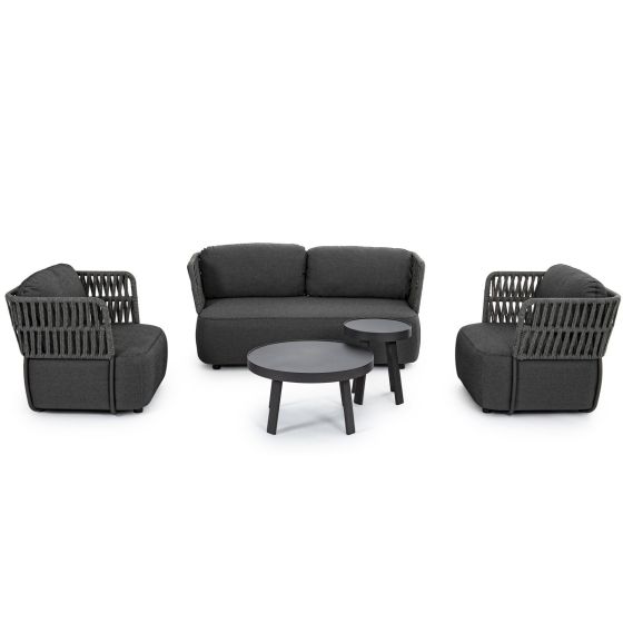 Gartenlounge Set wetterfest Aluminium anthrazit Palmer Pick-Up-Möbel