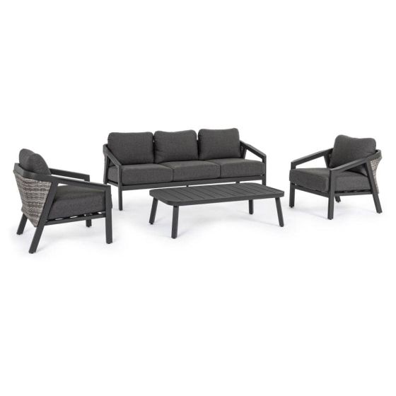 Gartenlounge Alu wetterfest mit Polster Cordova kpl PickUpMöbel