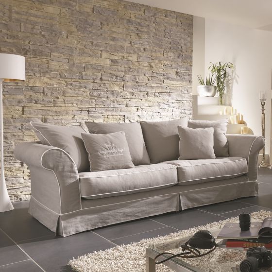 Landhausstil Hussensofa Key West Kore mit abnehmbarem Bezug husse